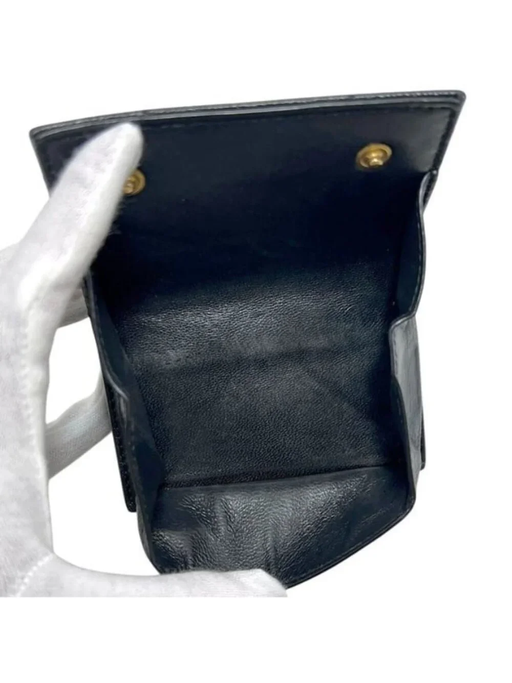 ★SOLD★ Saint Laurent Trifold Wallet Origami Tiny Black - Picture 5 of 10